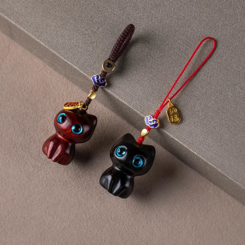 Sandalwood Scented Cat Keychain | Cute Phone Chain and Bag Pendant