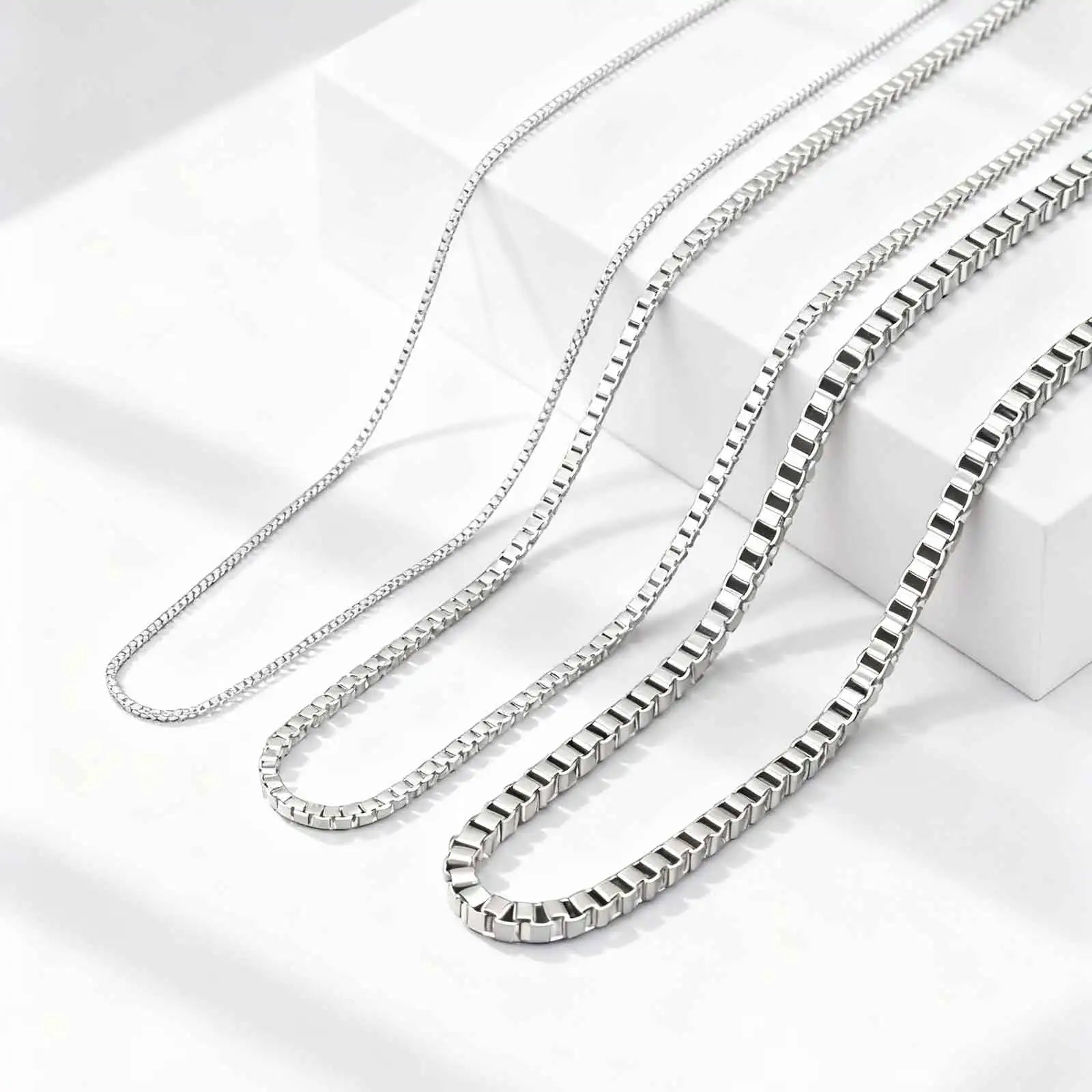 Stainless Steel Box Chain Necklace for Women | Hip Hop Fashion Jewelry Gift