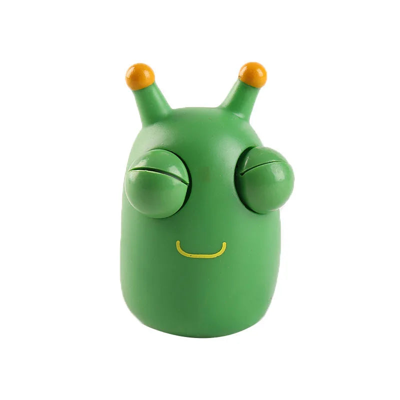 Eyeball Burst Squeeze Toy | Green Eye Caterpillar Stress Relief Fidget Toy for Kids and Adults