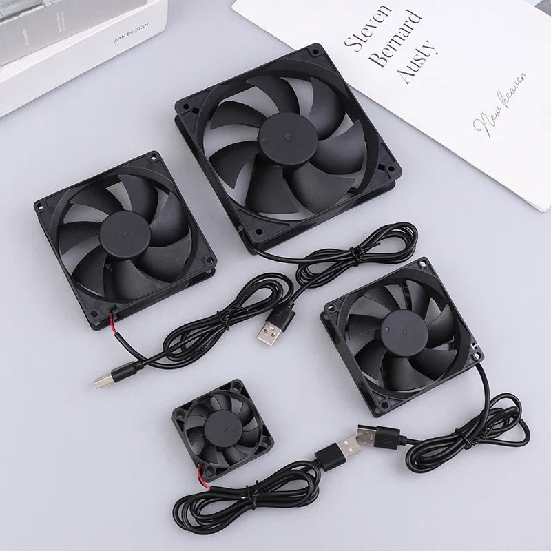 USB Router Fan Cooling 50mm 80mm 90mm 120mm | 5V Brushless PC Cooler