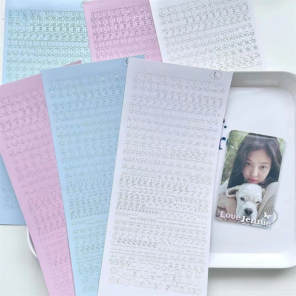 3pcs/set Korean Letter Scrapbook Sticker Set | DIY Decor for Kpop Photocard and Journaling