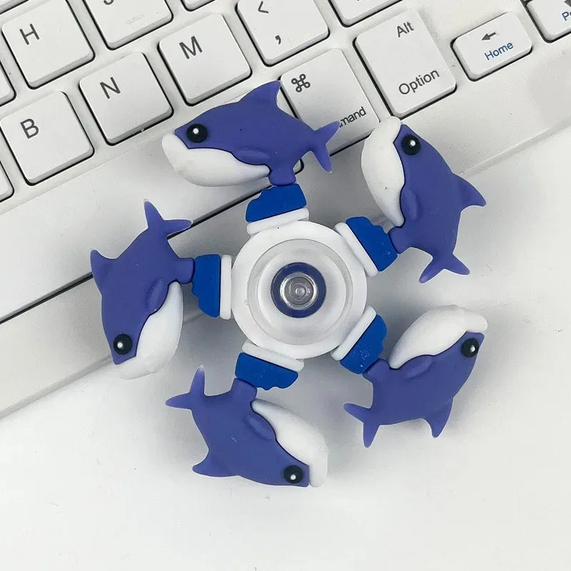 Italian Brainrot Tung Fidget Spinner Chain Toy | Deformed Antistress Hand Spinner for Adult Stress Relief
