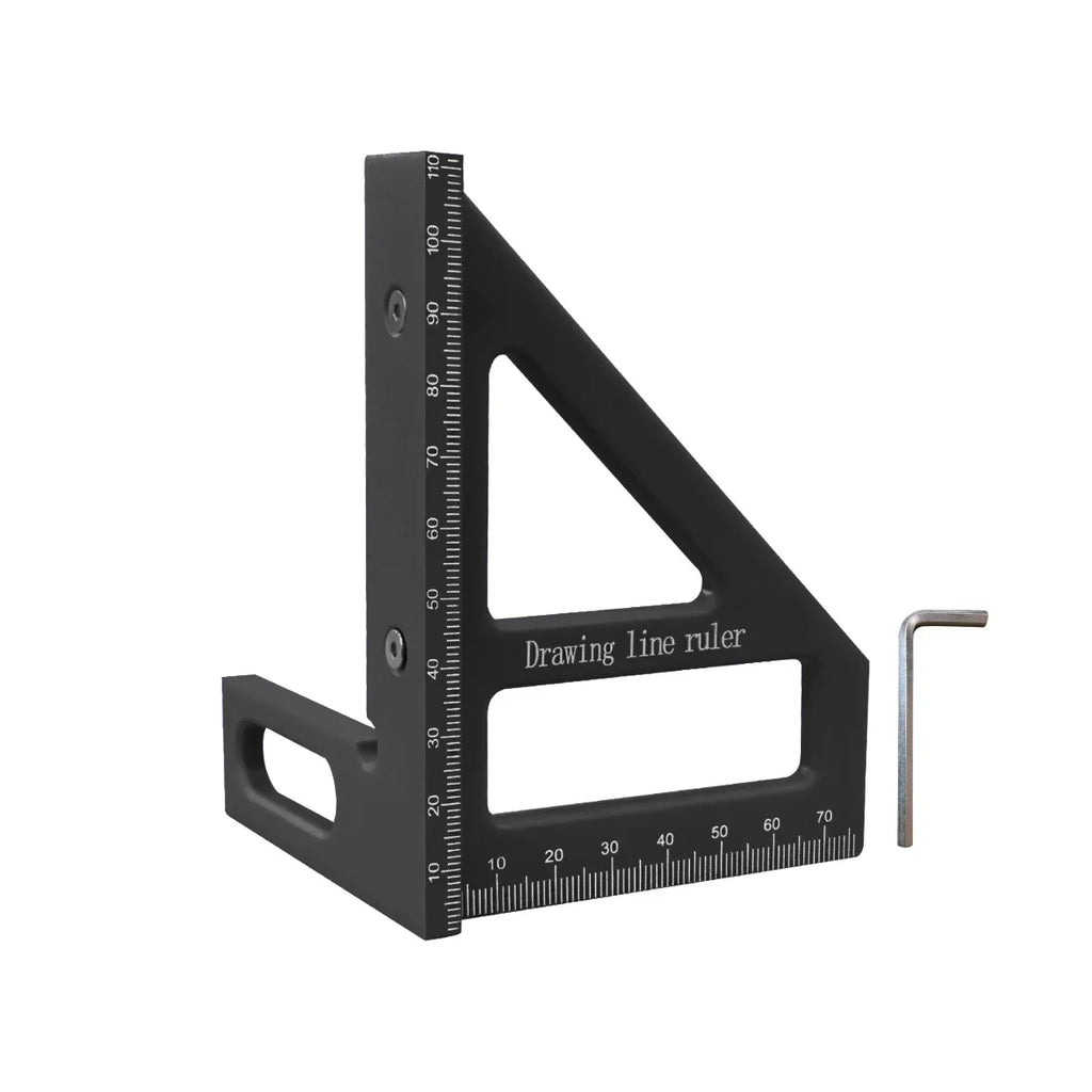 Multi-Angle Measuring Ruler | 45/90 Degree Plastic Carpenter Square & Miter Triangle Tool for Woodworking