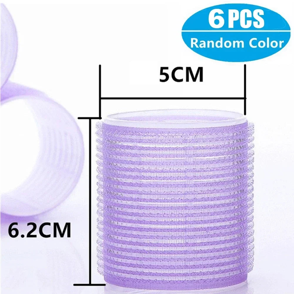 Self-Grip Hair Rollers Heatless Hair Curlers | No Heat DIY Styling Tool for Volume and Bangs
