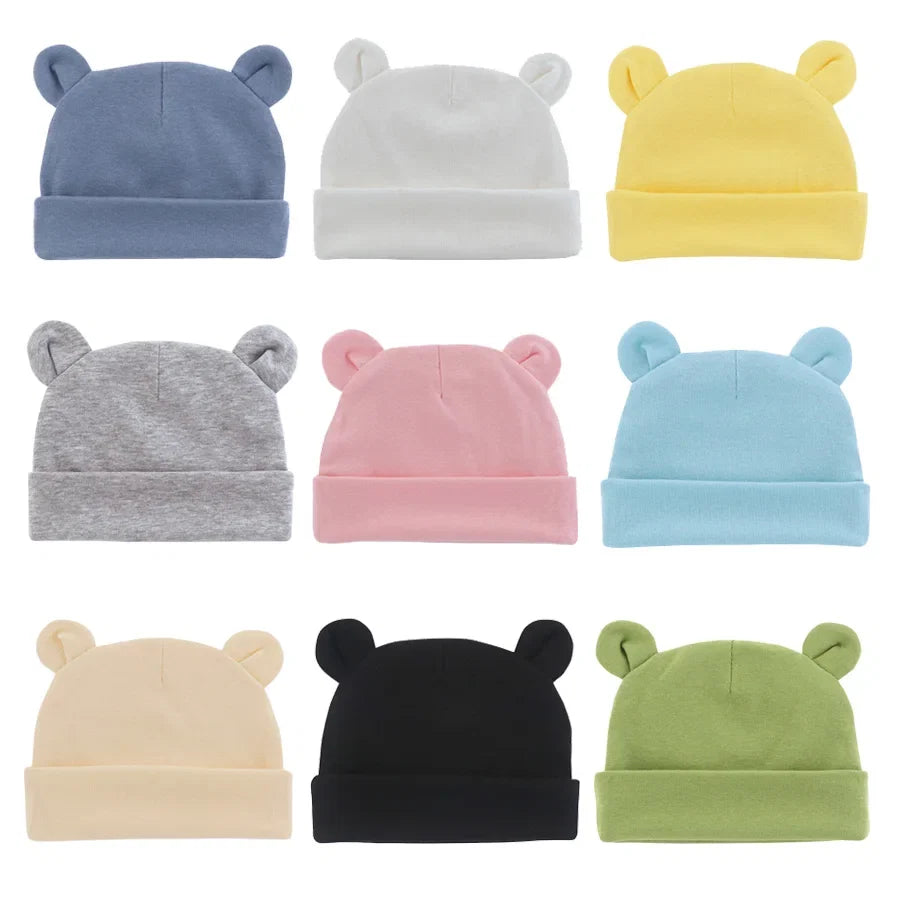 Soft Cotton Newborn Beanie Hat | Unisex Baby Cap for 0-12 Months