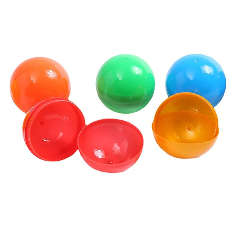50Pcs Clear Plastic Capsules 32mm | Surprise Toy Containers for Vending Machines