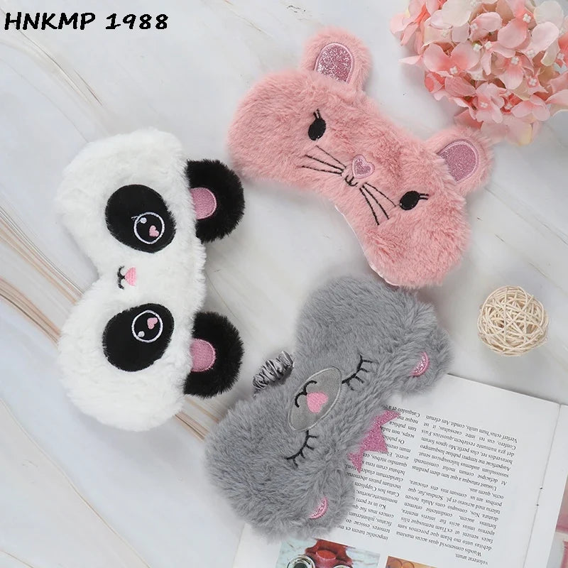 Cute Panda Eye Mask | Plush Sleep Eye Cover for Travel