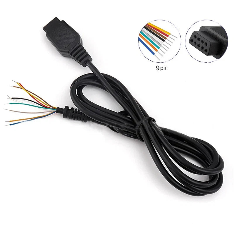 Sega Genesis 2 Control Cable | 9Pin Mega Drive 2 Gamepad Extension Cord