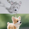 Clear Puppy Hair Memorial Keepsake Capsule | Pet Fur Display Keychain