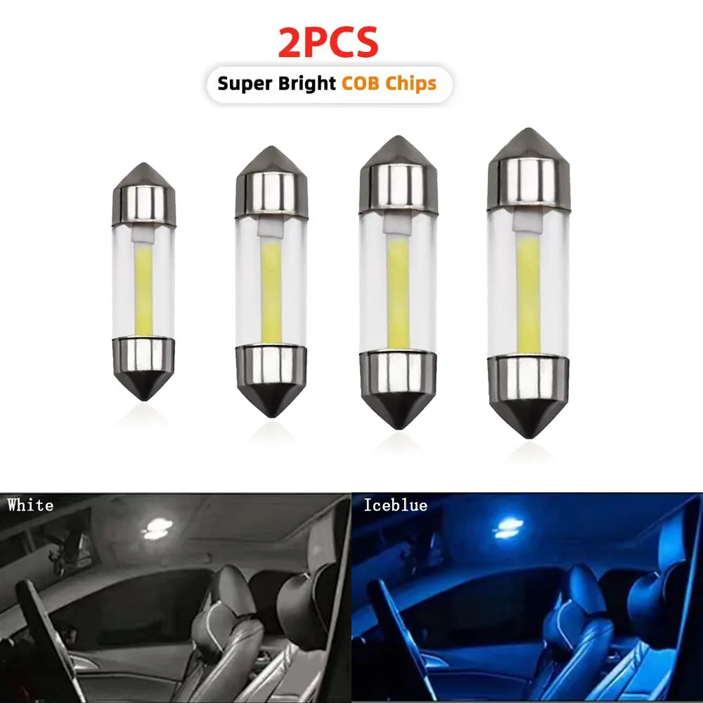 12V Car Reading Lamp | Double-Point LED Interior Light for C5W Bulb Upgrade