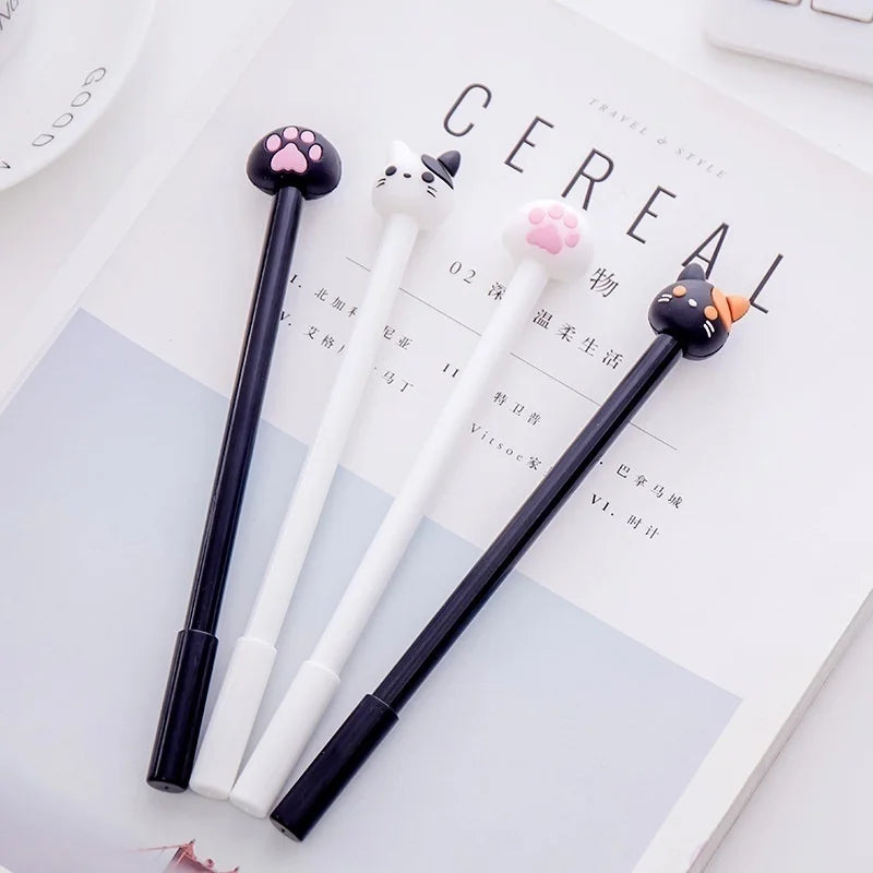 Cute Cat Gel Pens Set | 10 Pack Kawaii Claw Pens for Journaling
