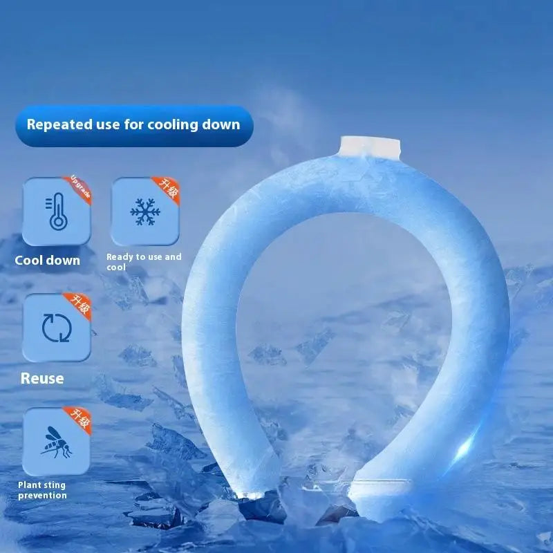 Outdoor Summer Neck Cooling Tube | Reusable Ice Ring for Hiking, Cycling, and Fishing