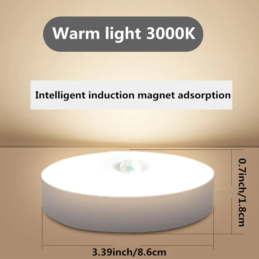 Magnetic Night Light with Motion Sensor | Rechargeable LED Lamp for Closet