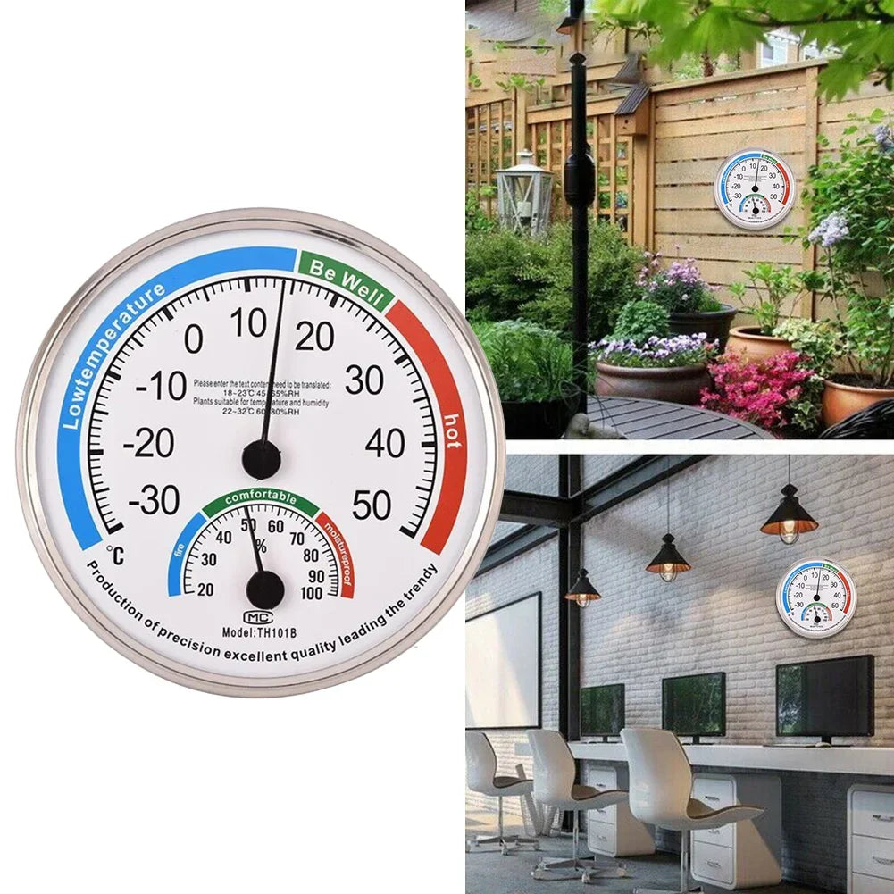 IDEABEL Analog Thermometer Hygrometer | Indoor Outdoor Humidity Monitor