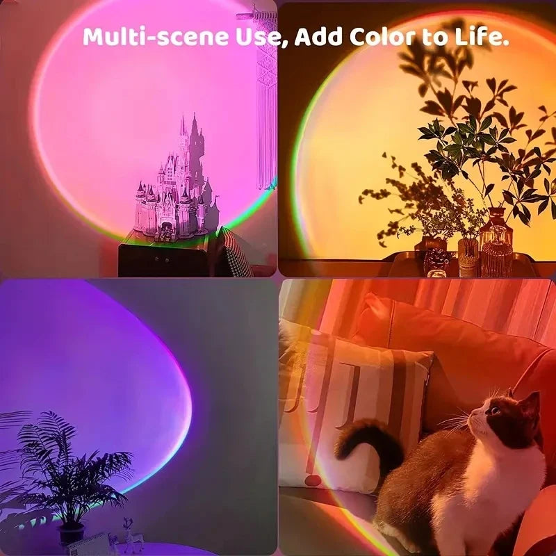 Sunset Projection Lamp with Remote | 16 Color LED Night Light