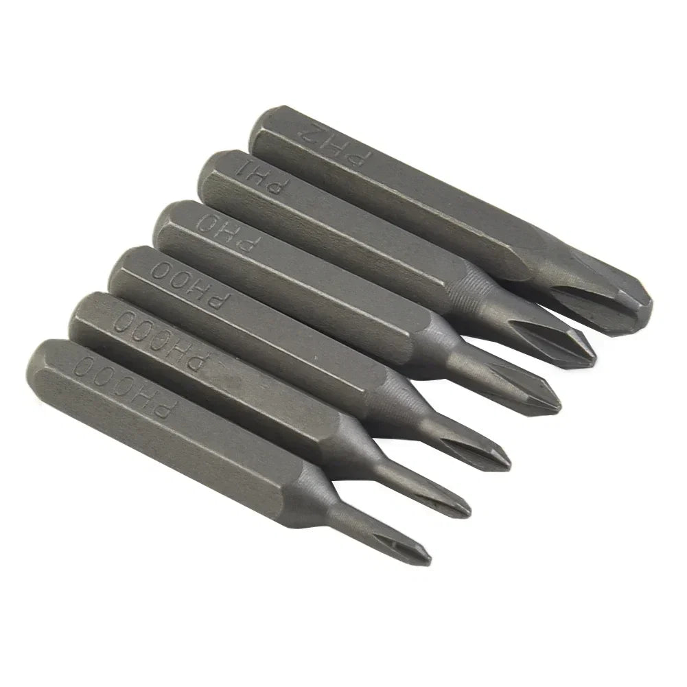 5pcs Cross Screwdriver Bit Set Magnetic Phillips Bits PH0000 to PH2 | 4mm Hex Shank Precision Hand Tools
