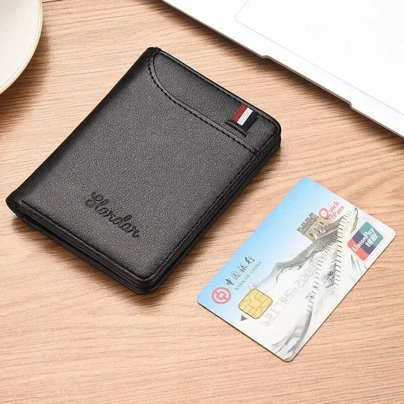 Ultra Thin Vertical Wallet for Men | Minimalist Soft Card Holder