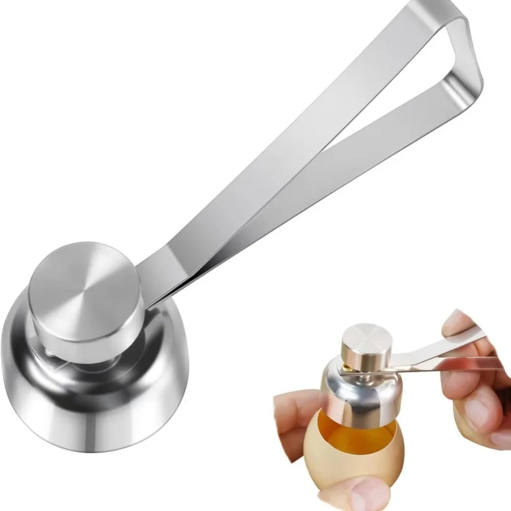 Stainless Steel Egg Topper Opener | Creative Eggshell Cutter for Boiled and Raw Eggs