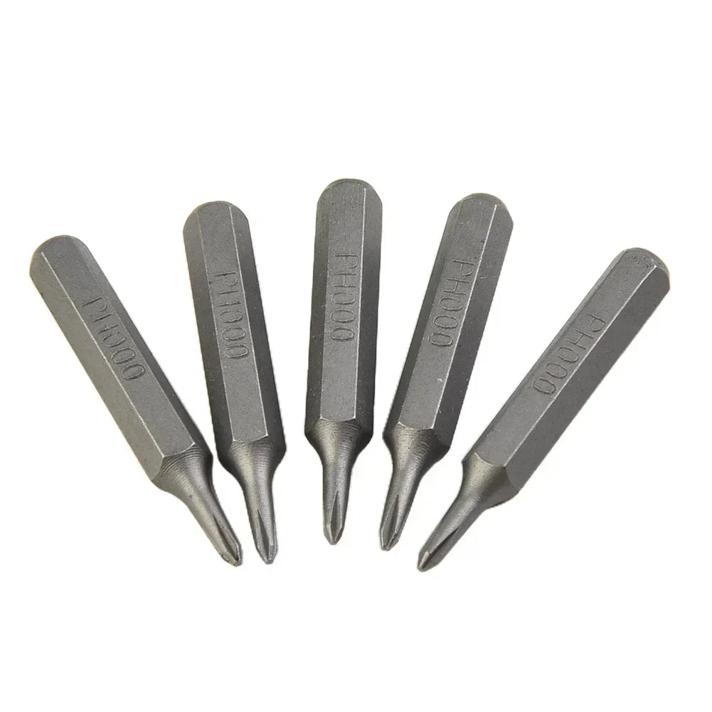 5pcs Cross Screwdriver Bit Set Magnetic Phillips Bits PH0000 to PH2 | 4mm Hex Shank Precision Hand Tools