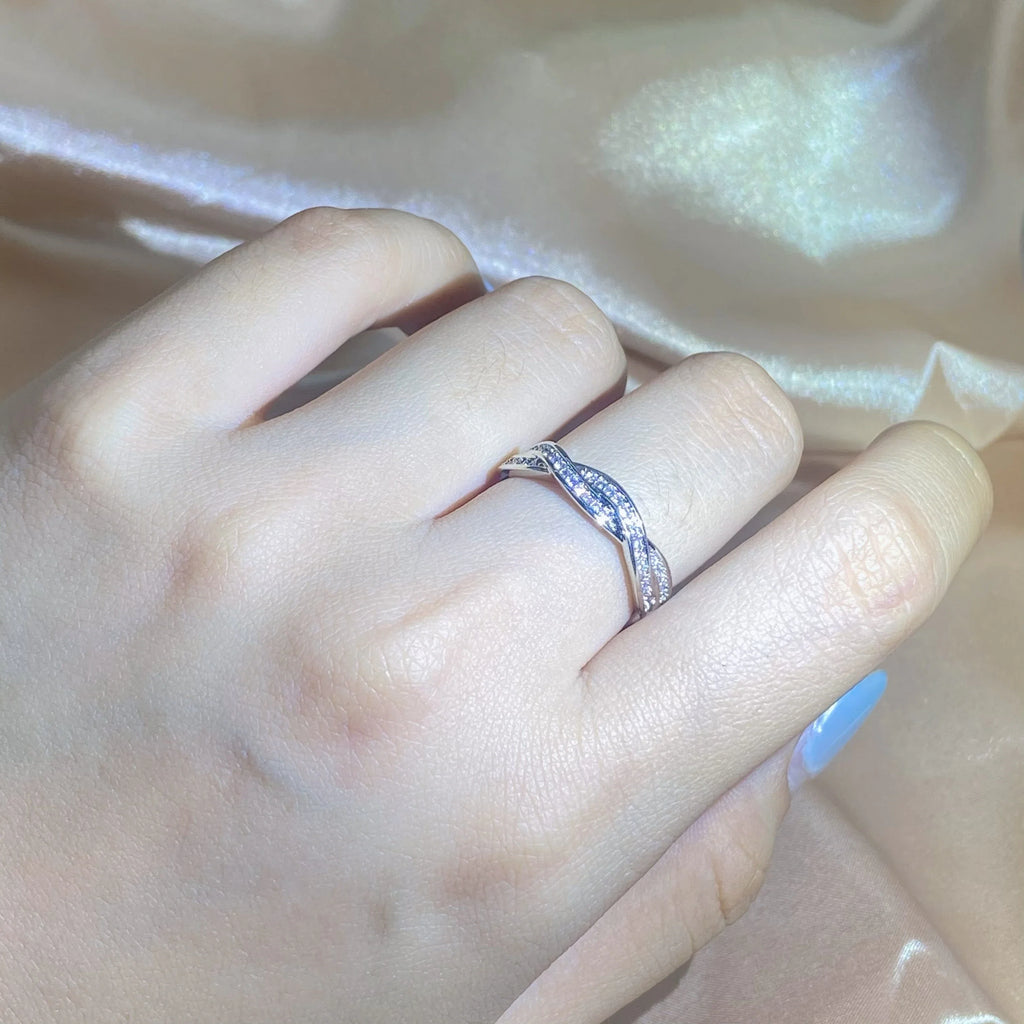 Twisted Zirconia Cocktail Ring | 925 Sterling Silver Fashion Jewelry