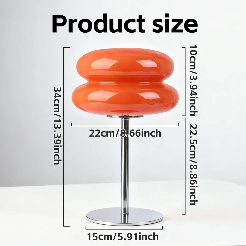 Macaron Glass Table Lamp Trichromatic Dimming Living Room Atmosphere Lamps Eye Protection Night Light Girl Bedroom Bedside Decor