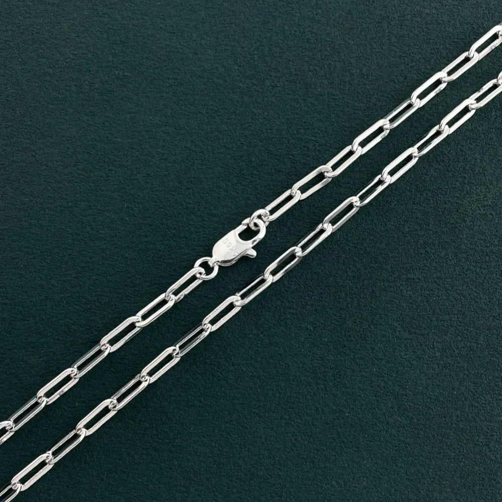 45-60cm Paper Clip Necklace | 925 Sterling Silver Fine Jewelry for Unisex