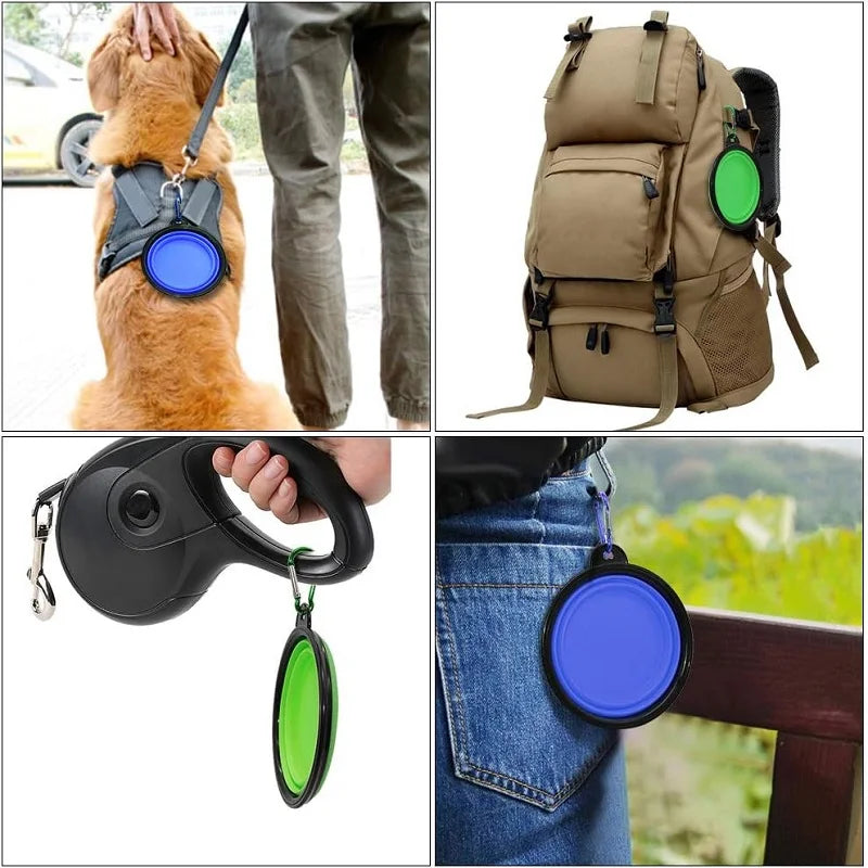 Portable Foldable Dog Bowl | Soft Silicone Travel Bowl for Food and Water