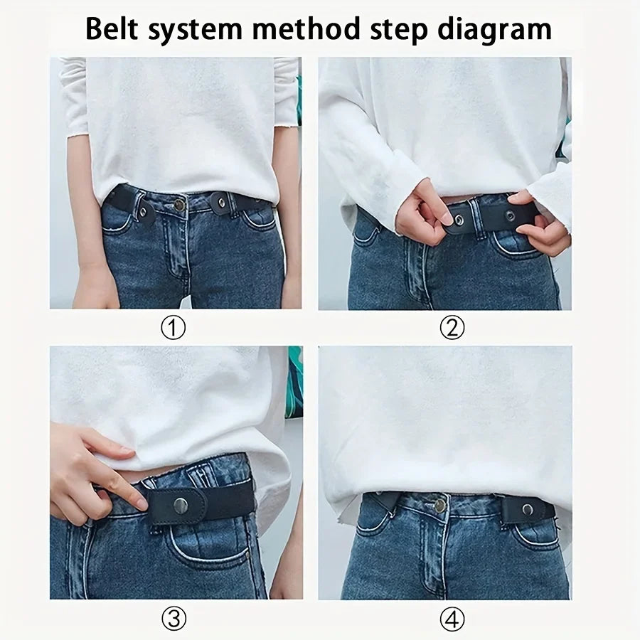 Elastic No-Show Belt | Stretch Woven Waistband for Men and Women