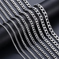 Stainless Steel Curb Cuban Link Chain Necklace | Unisex Punk Choker Jewelry