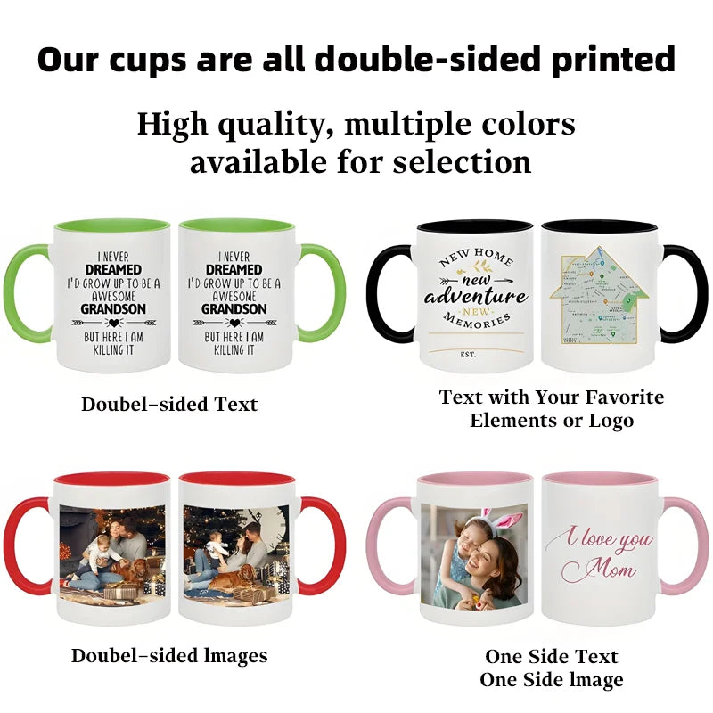 Personalized 11oz Custom Mug | Custom Name and Photo Coffee Cup