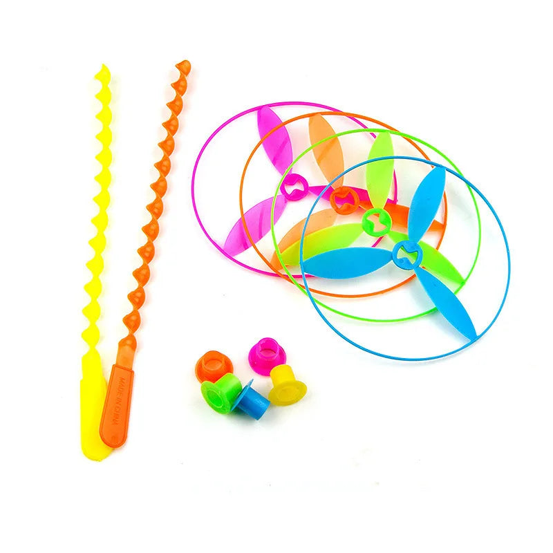 Colorful Bamboo Dragonfly Push Toys | 10/20 Pack Party Favors