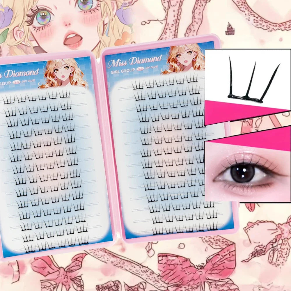 Fairy Eyelashes Thin Flake Eyelash Book | Korean Style DIY False Lashes for Natural Look