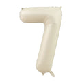 Cream Foil Number Balloons 1-9 Set | Large Digital Birthday Party Decor