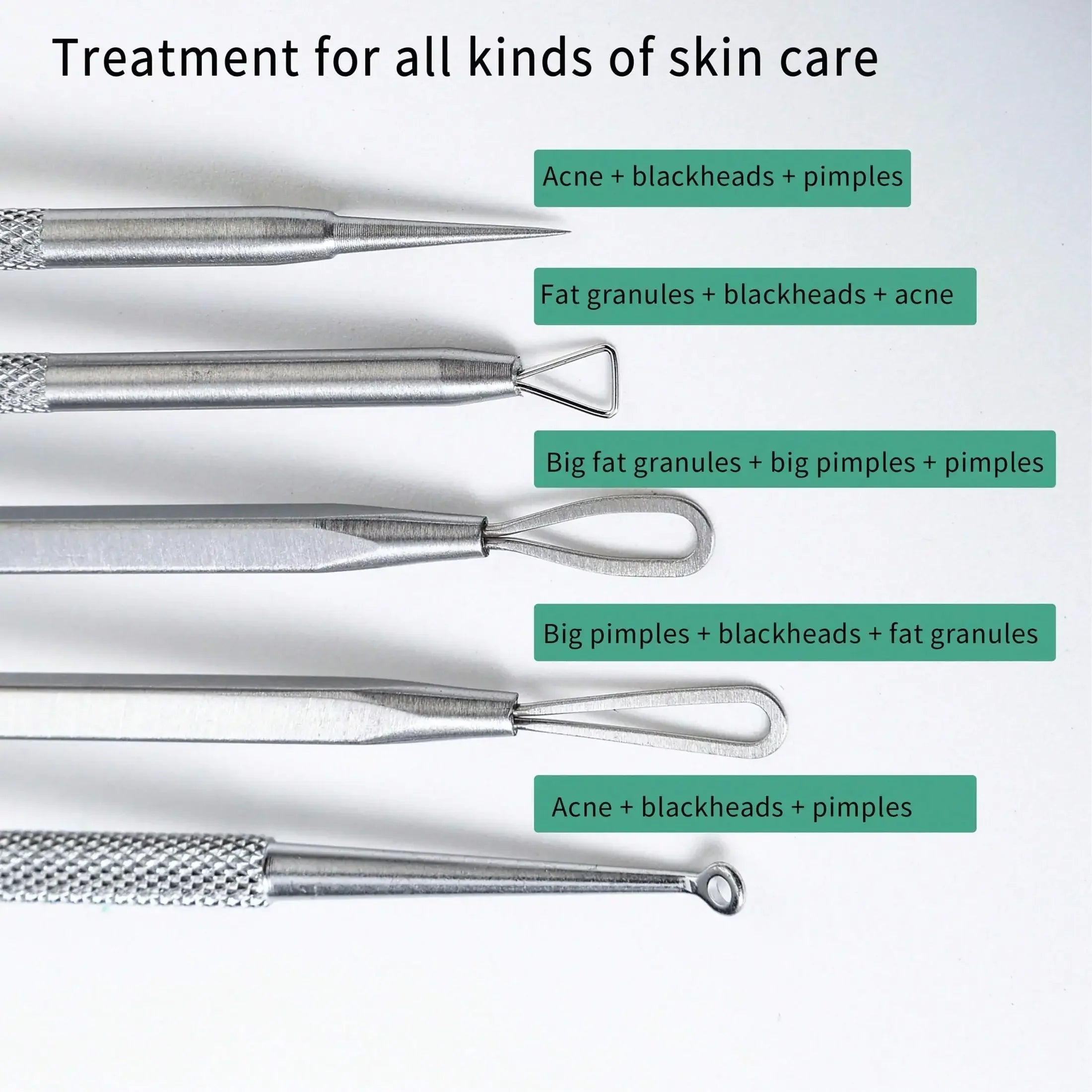 Stainless Steel Blackhead Remover Tool Kit | Professional Facial Cleanser Set with Storage Box