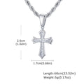 Hip Hop Cross Necklace for Men Women | Stainless Steel Chic Cross Pendant Christian Jewelry