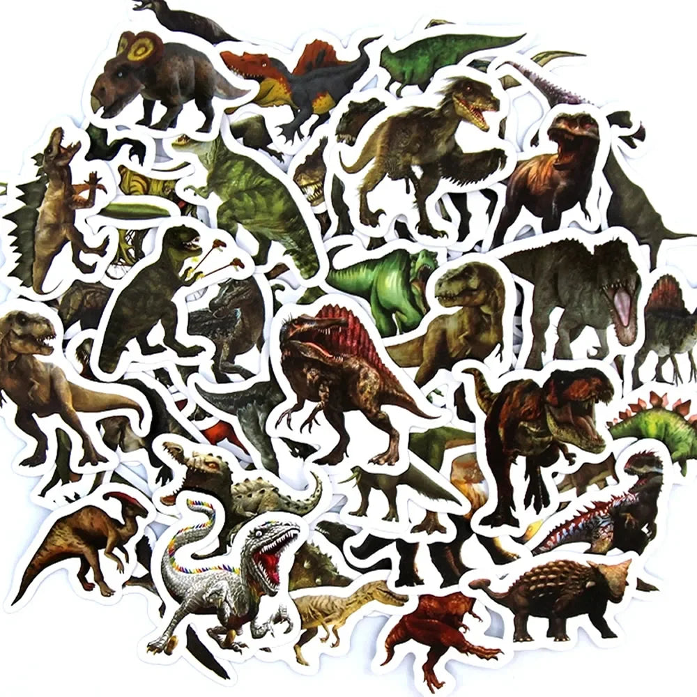 Funny Dinosaur Stickers | Waterproof Vinyl Decals for Laptop, Guitar, Bike & More