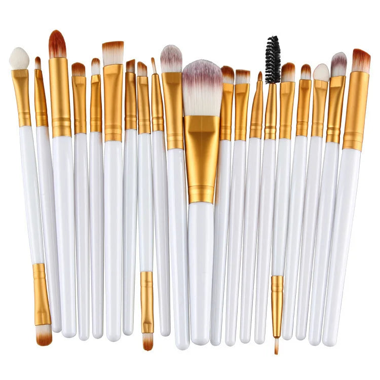 20-Piece Eye Makeup Brush Set | Complete Eye Shadow & Eyeliner Tools