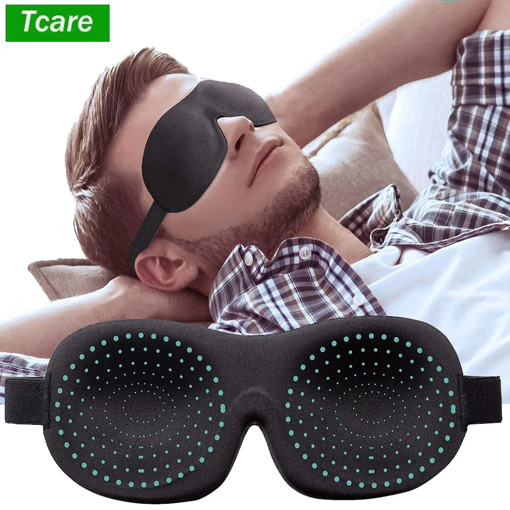 3D Breathable Sleep Mask | Light Blocking Eye Cover for Travel