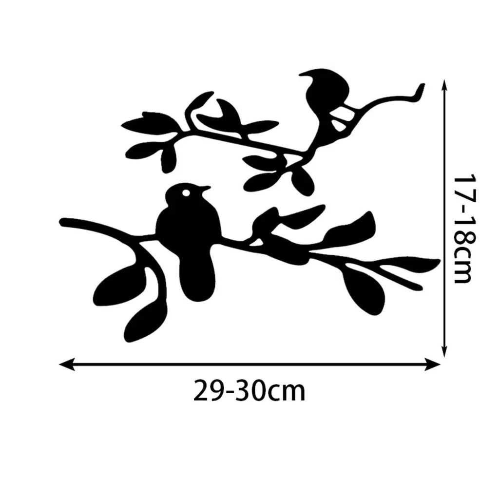3D Mirror Birds Branch Wall Stickers | Removable Decorative Wall Art for Home