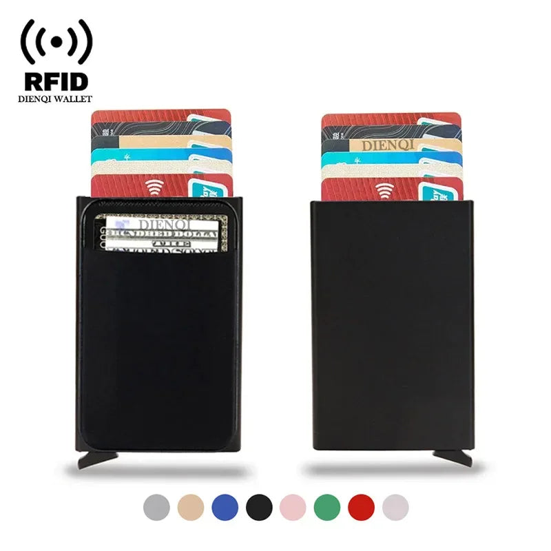 DIENQI Rfid Credit Card Holder | Smart Minimalist Aluminium Wallet