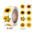 Sunflower Stickers Roll | 100-500PCS Small Labels for Packaging and Decor