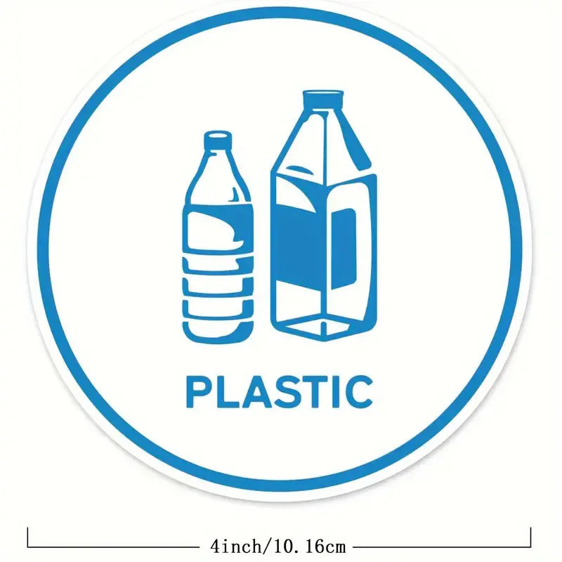 Recycling Sorting Sticker Set | Aluminum Plastic Glass Compost Bin Decals