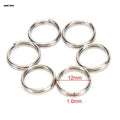 100 Polished Silver Split Key Rings | Stainless Steel Keychain Set for DIY and Organization