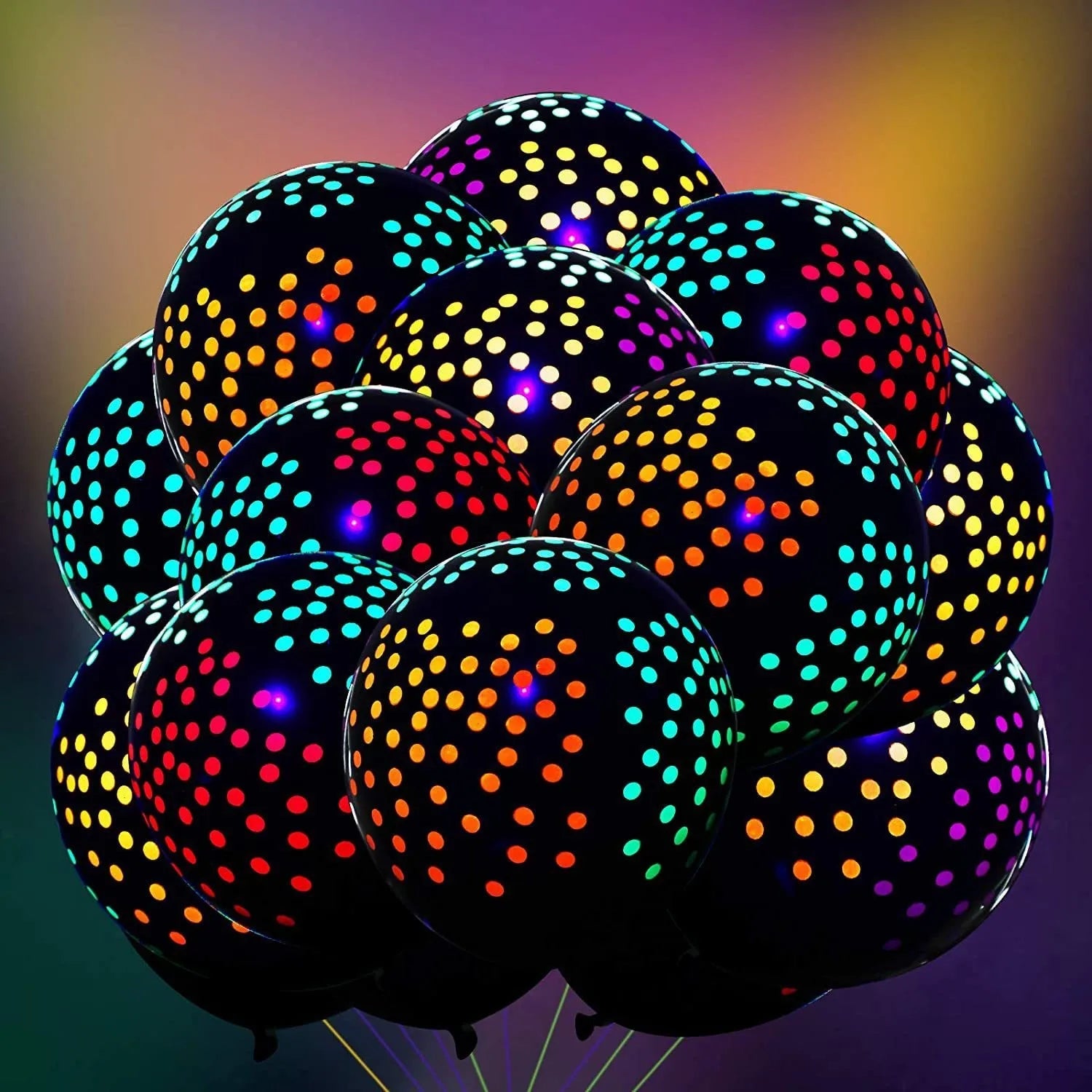 Glow Party Balloons 12 Inch Neon Latex Party Decor | 10 Pack