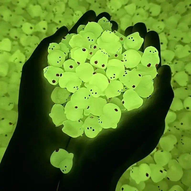 Mini Fluorescence Chicken Moss Toy Set | Glow in the Dark Fairy Garden Miniatures