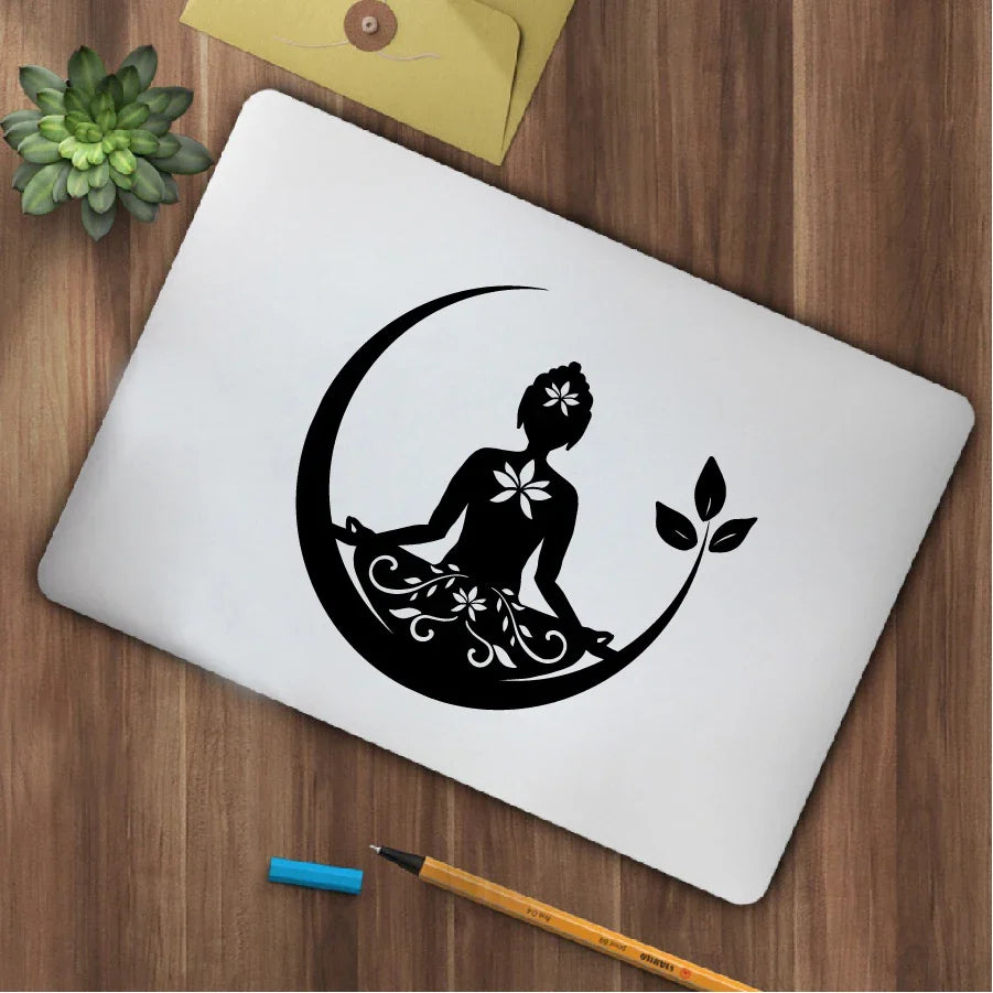 Buddha Chakra Peace Love Good Vibes Vinyl Sticker | Zentangle Mandala Laptop Decal