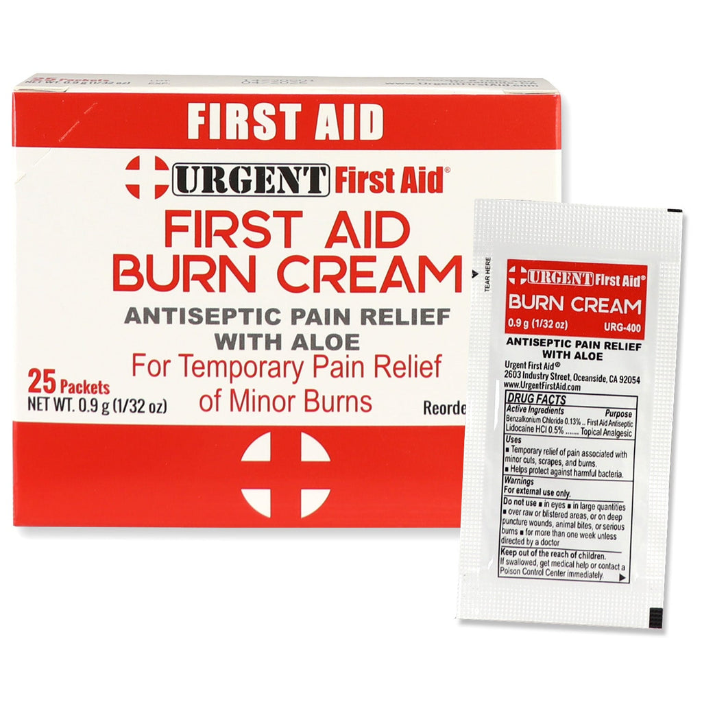 First Aid & Burn Cream .9gram, 25 Packets Per Box