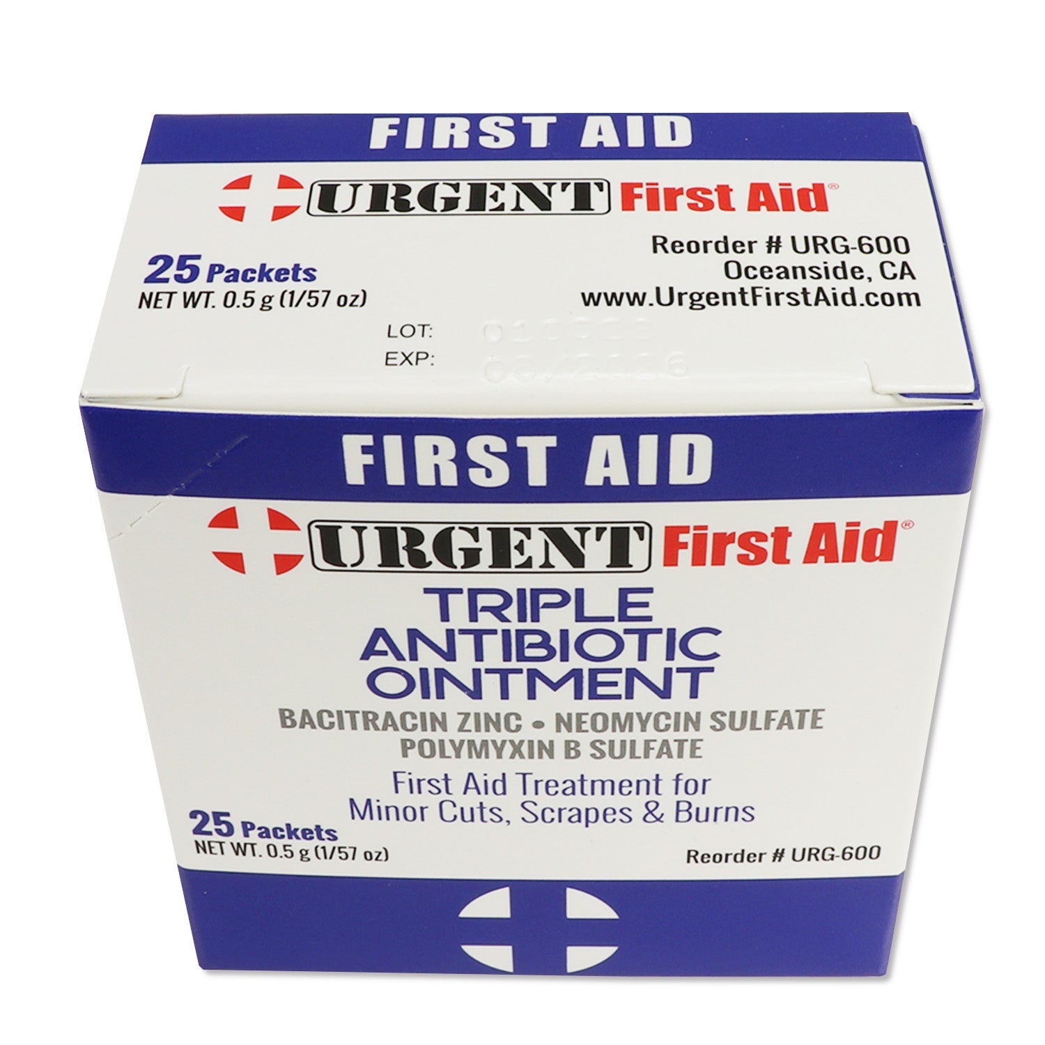 Triple Antibiotic Ointment, 0.5gm, 25 per box
