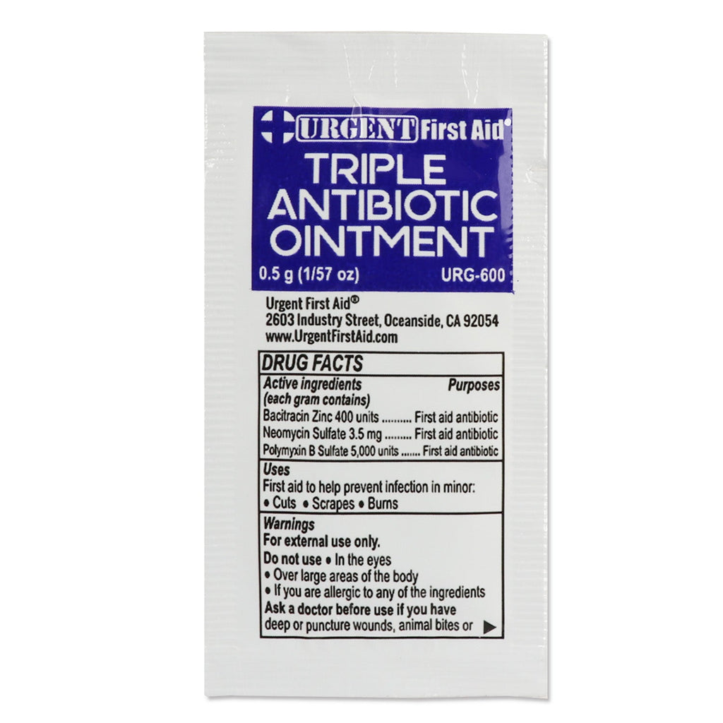 Triple Antibiotic Ointment, 0.5gm, 25 per box