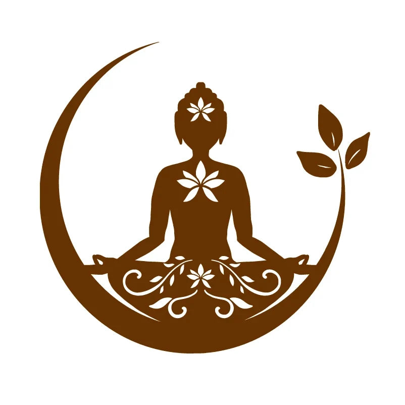 Buddha Chakra Peace Love Good Vibes Vinyl Sticker | Zentangle Mandala Laptop Decal